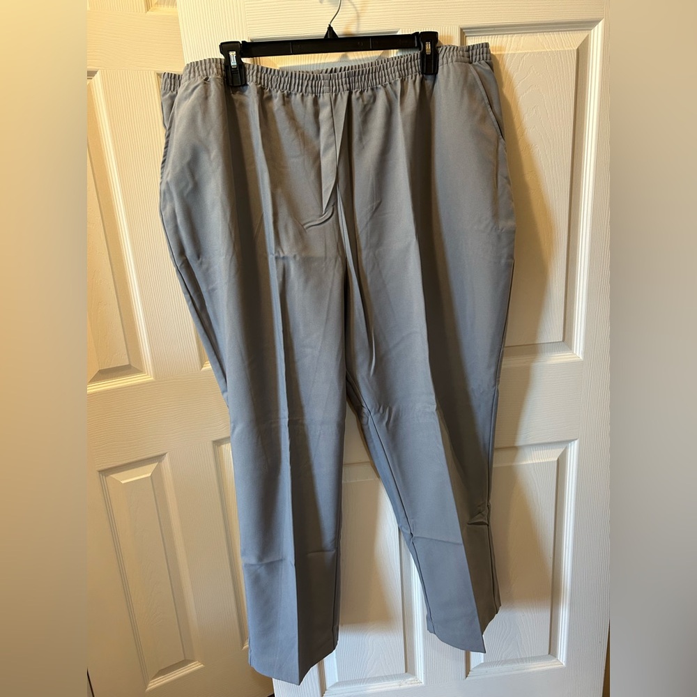 Blair 26W Women's Gray Trousers Elastic Waistband 100% Polyester NWOT